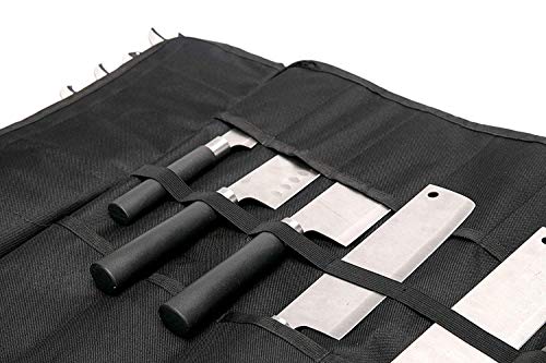 HANSHI HGJ60-E - Bolsa para cuchillos de chef (27 ranuras, con asas de transporte)