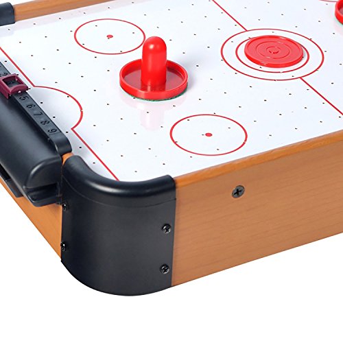 HAODELE Mini Mesa de Hockey de Aire Construcción de Madera MDF Un montón de Juegos Divertidos para Las Fiestas de cumpleaños