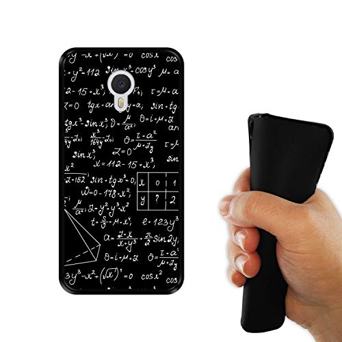 Hapdey Funda Negra para [ Meizu m3 Note ] diseño [ Cálculos matemáticos, soluciones de tareas ] Carcasa Silicona Flexible TPU