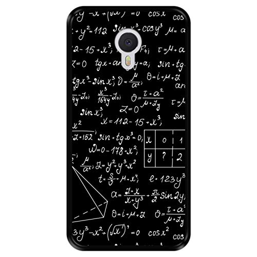 Hapdey Funda Negra para [ Meizu m3 Note ] diseño [ Cálculos matemáticos, soluciones de tareas ] Carcasa Silicona Flexible TPU