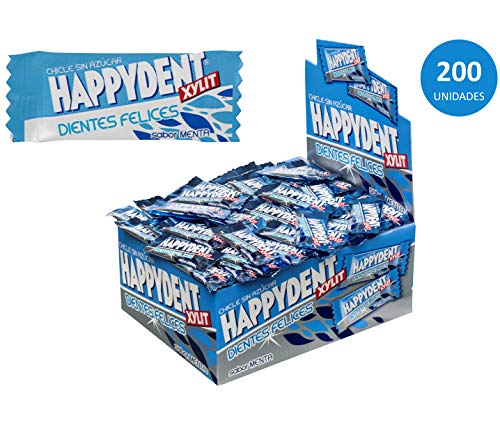 Happydent Menta, Chicle Sin Azúcar - 200 unidades