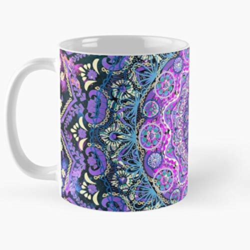 Hardymedicalsupplies Pattern Love Best Space Selling Mandala Most Popular Cosmic Mandalas Taza de café con Leche 11 oz