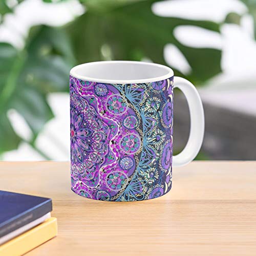 Hardymedicalsupplies Pattern Love Best Space Selling Mandala Most Popular Cosmic Mandalas Taza de café con Leche 11 oz