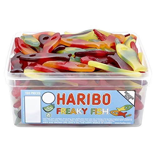 Haribo - Dulces de gelatina en forma de peces, 1020 g