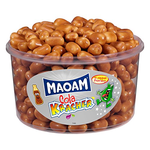 Haribo Maoam, Cola Kracher/Petardo de Cola, Grageas, Caramelos Masticables, Golosinas, 265 Unidades, 1200g Tarro