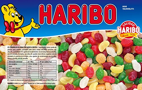 Haribo - Mini Tropifrutti - Caramelos de goma - 1 kg - [pack de 2]