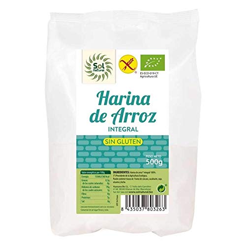 Harina de arroz integral sin gluten Bio 500 g Sol Natural