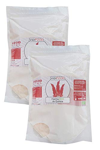 Harina de Quinoa Ecológica - 2kg - Quinoa Orgánica molida sin gluten y alta en proteínas - Deliciosa y nutritiva