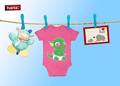 Hariz Baby Body de manga corta Baby Drache pft de huevo Animales Zoo Plus tarjetas de regalo de rana verde quietsch 3-6 meses