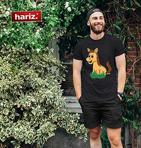 Hariz - Camiseta para hombre, diseño de caballo dulce verde claro XXXL