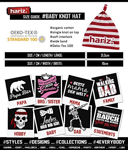 Hariz - Gorro para bebé, diseño de rayas, conejo de Pascua, gafas de sol, animales, guardería, incluye tarjeta de regalo blanco y azucarero rosa