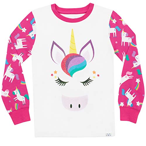 Harry Bear Pijamas de Manga Larga para niñas Unicornio Ajuste Ceñido Multicolor 11-12 Años