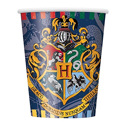 Harry Potter Party Pack Kids Birthday Vajilla Kit para 16 platos, tazas, servilletas, cubierta de mesa y globos gratis