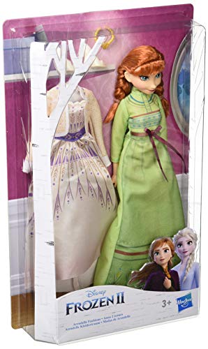 Hasbro Disney Frozen 2 Fashion + Extra vestido Anna, multicolor, E6908ES0 , color/modelo surtido