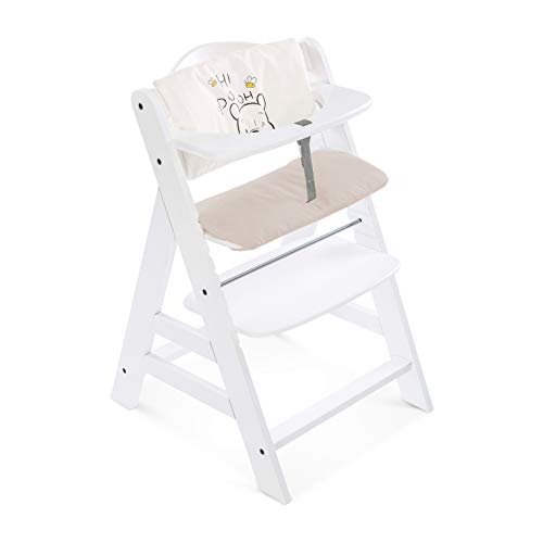 Hauck Highchair Pad Deluxe - Cojin protector para trona alta modelo hauck Alpha+, colocación fácil, Pooh Cuddles/beige