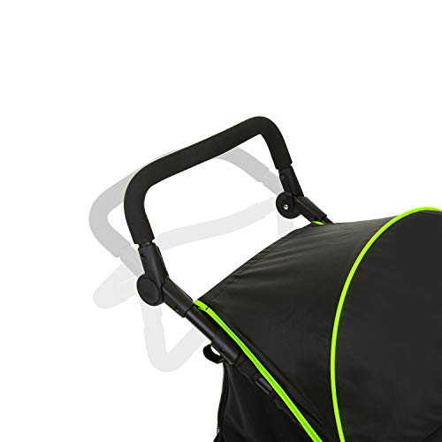 Hauck Runner - Silla de Paseo con 3 Ruedas Neumaticas, Plegado Compacto, Ruedas XL, con Camara de Aire, para Recien Nacidos, apto para Niños hasta 25kg, color Negro (Black Neon Yellow)