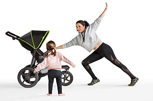 Hauck Runner - Silla de Paseo con 3 Ruedas Neumaticas, Plegado Compacto, Ruedas XL, con Camara de Aire, para Recien Nacidos, apto para Niños hasta 25kg, color Negro (Black Neon Yellow)