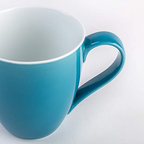 Hausmann & Söhne XXL Taza Azul Grande 1 Taza de Porcelana | Jumbo Cup 500 ml Taza de café/Taza de té Grande | Taza de café | Taza Azul 500 ml | Idea para Regalo