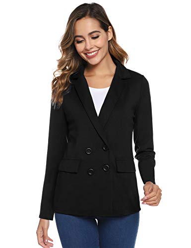 Hawiton Blazer Mujer otoño,Elegante Chaqueta De Traje de Manga Larga Talla Grande Botón Frontal Cardigan Abrigos Mujer,Fiesta Oficina Outwear Blusas Mujer