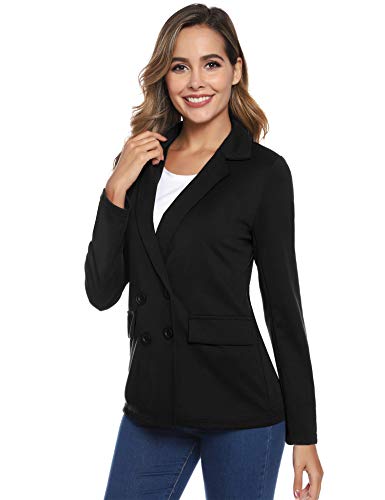 Hawiton Blazer Mujer otoño,Elegante Chaqueta De Traje de Manga Larga Talla Grande Botón Frontal Cardigan Abrigos Mujer,Fiesta Oficina Outwear Blusas Mujer