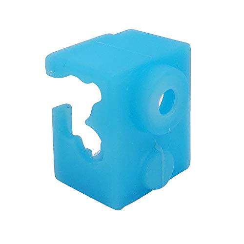 HAWKUNG Silicona Calcetín Impresora 3D, 3 V6 de Alta Temperatura de la Resistencia de Silicona Cubierta del Bloque + 3 V6 de 0,4mm de latón Boquilla Compatible con V6 Extrusora Hotend, Azul