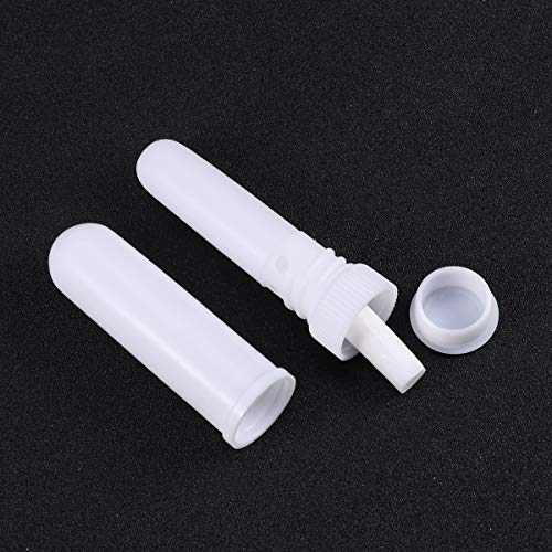 Healifty 12pcs Recargables de aceite esencial Tubos inhaladores en blanco Tubos vacíos con un hisopo de algodón de acetato 12pcs