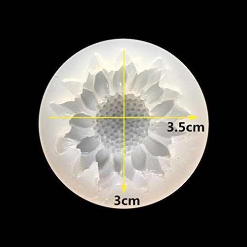 HEALLILY 3 Piezas Moldes de Resina Flor Moldes de Fundición de Silicona Molde de Epoxi Bricolaje Molde de Gota de Cristal Collar Pendientes Pendientes Artesanía Joyería Molde de Silicona