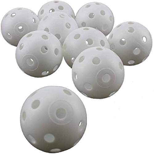 Heatigo 24 pelotas de golf de plástico, flujo de aire hueco, para conducción, entrenamiento de columpio, uso en interiores o exteriores