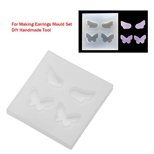 HEEPDD 9 Tipos de moldes de aretes de Silicona Fundición de Resina epoxi Herramientas de Resina UV para Hacer aretes Conjunto de moldes Decoraciones de Kit de Herramientas Hechas a Mano de Bricolaje