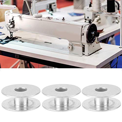 HEEPDD Bobinas de máquina de Coser de 100 Piezas, bobinas de Hilo de Aluminio Universal Carrete vacío para máquina de Coser Plana Máquinas de Coser industriales Accesorios