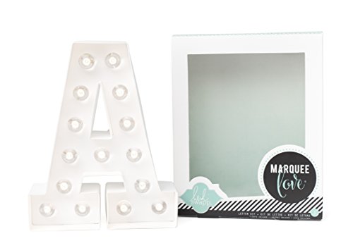 Heidi Swapp Marquee Love Led Letras A, Cartón, Blanco, 21.6x5.6x21.6 cm