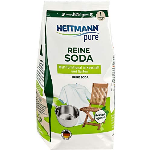 HEITMANN pure Reine Soda: Ökologischer Vielzweck-Reiniger für den Haushalt, Zugabe zu Spülmittel und Putzmittel, 1x 500g