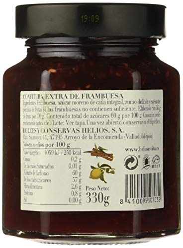 Helios Confitura Natural Frambuesa - 330 gr