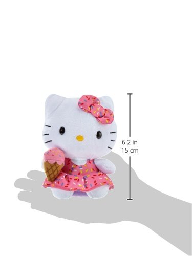 Hello Kitty - Peluche con helado, 15 cm, color rosa (TY 42090TY)