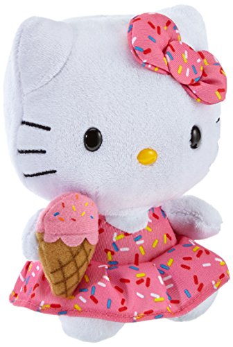 Hello Kitty - Peluche con helado, 15 cm, color rosa (TY 42090TY)