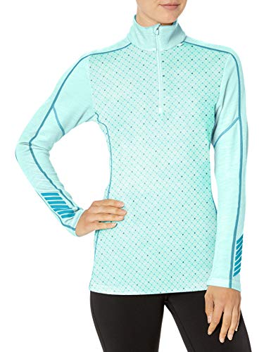 Helly Hansen W HH LIFA Merino Graphic 1/2 Z Camisa Deportiva, Azul (Azul Claro 502), Small (Tamaño del Fabricante:S) para Mujer