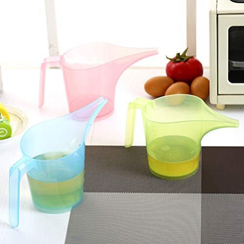 Hemoton - Juego de 2 vasos para medir embudo transparente con escamas para cocina, restaurante (color al azar)