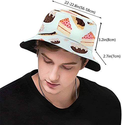 Henry Anthony Tarta de Queso de arándanos Sombrero de Cubo de Viaje Unisex Sombrero de Sol de Playa Gorra de Pescador para Actividades al Aire Libre