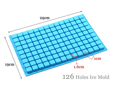 HenShiXin Sana Libre de Nido de Abeja Cubito de Hielo 126 Cubos de Hielo del silicón Bandeja Molde for la Fiesta del Helado Whisky Cóctel Bebida fría atendidos (Color : Ice Mold)