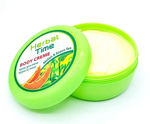 Herbal Time, Crema Corporal con Melón y Té Verde muy ricos en antioxidantes