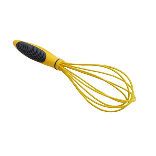 Herramientas de huevo Herramienta de huevo agitador de silicona ecológica multifuncional rotativo manual batidor de huevo Mezclador plástico Mini huevo de la cocina batidor Hornear ( Color : Yellow )