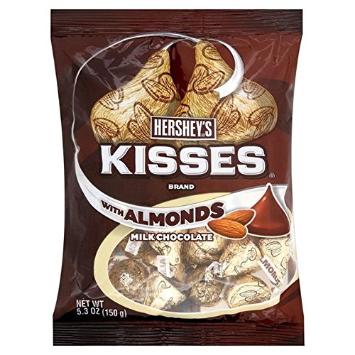 Hershey's Besos De Chocolate Con Leche Hershey 'S Con Almendras 150g (Paquete de 2)