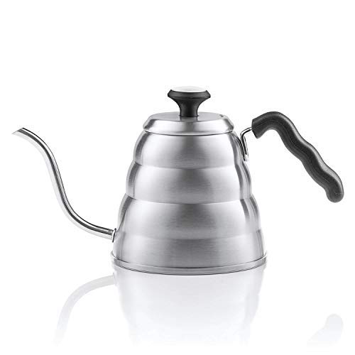 Hervidor de agua de 1,2 litros con termómetro; hervidor de café, hervidor de café y hervidor de té con control de temperatura de acero inoxidable para las cocinas de inducción, de gas y eléctricas