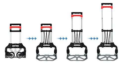 HERZO Carretilla Plegable de Transporte Carretilla de Mano Plegable (Máxima 70kg)