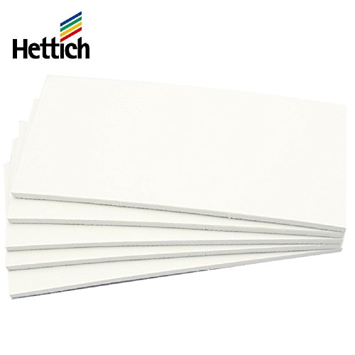 Hettich Paneles Grande Recorte de Patin EVA Autoadhesivo (1x5 Piezas) Patines Goma Adhesivo Almohadillas de Caucho 49523 para Muebles Proteger Antideslizante 200x100mm Rectángulo Blanco