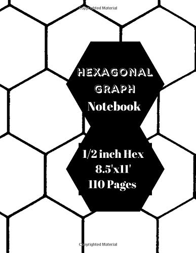 Hexagonal Graph Notebook: - Organic Chemistry: 110 pages large hexagonal graph paper notebook for drawing, Graph Rule