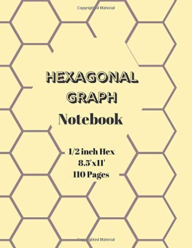 Hexagonal Graph Notebook: - Organic Chemistry: 110 pages large hexagonal graph paper notebook for drawing, Graph Rule