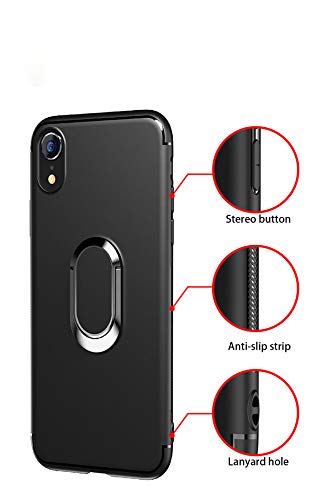 Hexcbay Funda para iPhone XR, iPhone X/XS, Parachoques de TPU Soporte de Anillo Soporte para Coche magnético Funda Protectora Delgada para iPhone XS MAX (iPhone XS MAX, Rojo)