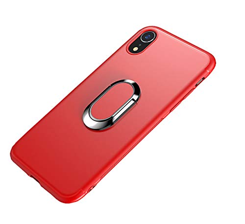 Hexcbay Funda para iPhone XR, iPhone X/XS, Parachoques de TPU Soporte de Anillo Soporte para Coche magnético Funda Protectora Delgada para iPhone XS MAX (iPhone XS MAX, Rojo)