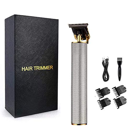 Hexiao - Cordless T Outliner Trimmer Zero Gapped Cabello Clipper - Zero Gapped T-Blade Regulador de Cabello 0mm Baldheaded Clippers de Cabello para Self Haircut (Oro) xiao1230